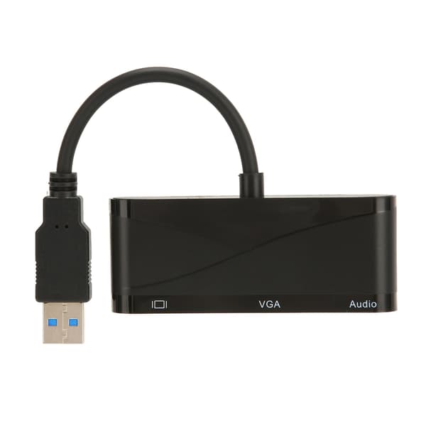USB-HDMi 2-in-1 Musta 1080P 60HZ 5Gbps USB 3.0 - VGA-sovitin Kokouksiin ja viihteeseen