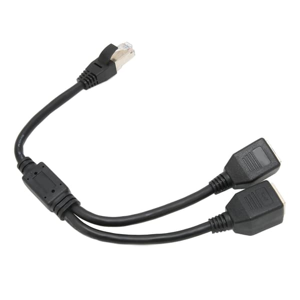 RJ45 Ethernet Adapter 1 til 2 Port Kabel Forlænger Fremragende Forbindelse Signal Overførsel Socket