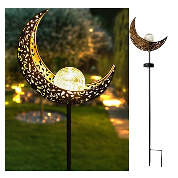 Gartendekoration Solar Iron Moon Stehlampe Wasserdichte Gartendekoration LED Gartenlandschaft Rasenlicht im Freien