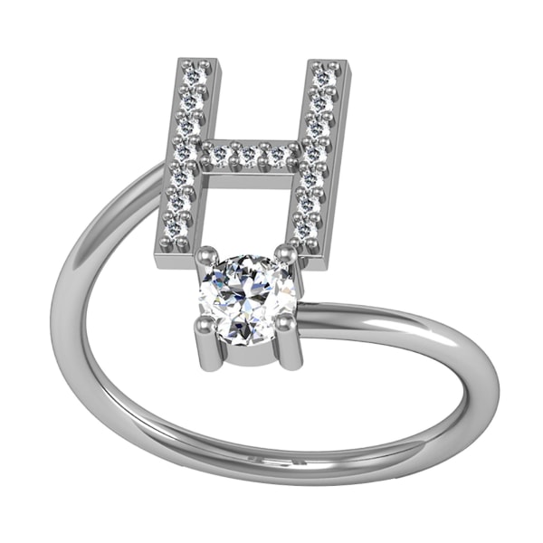 Ring Justerbar Open End Koppar Brev Kvinnor Finger Smycken För Dejting H