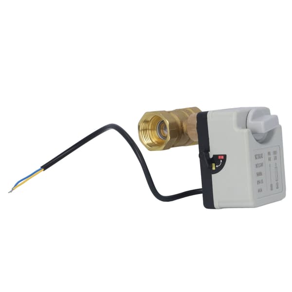 2-veis messingkuleventil elektrisk normalt lukket 1 tomme NPT-gjenge DC 12V til 24V