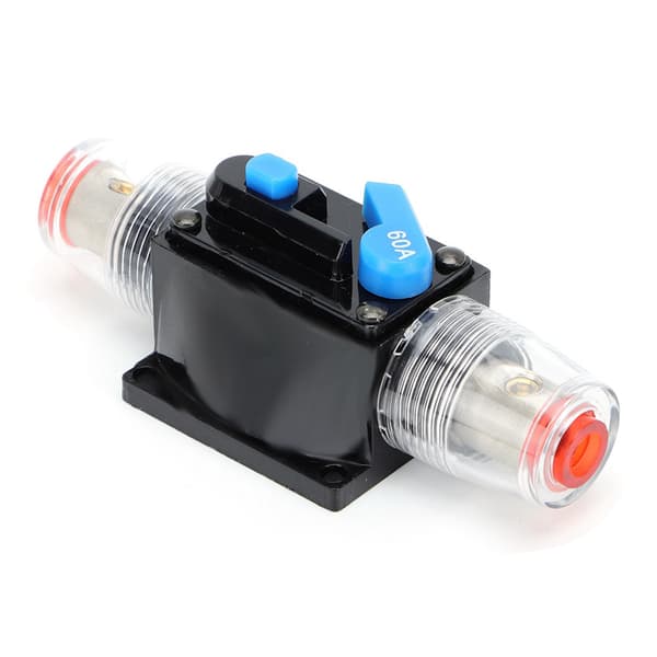 Auto 12V 60 Amp Bil Båd Audio Manuel Reset Strømafbryder Switch Sikring Support