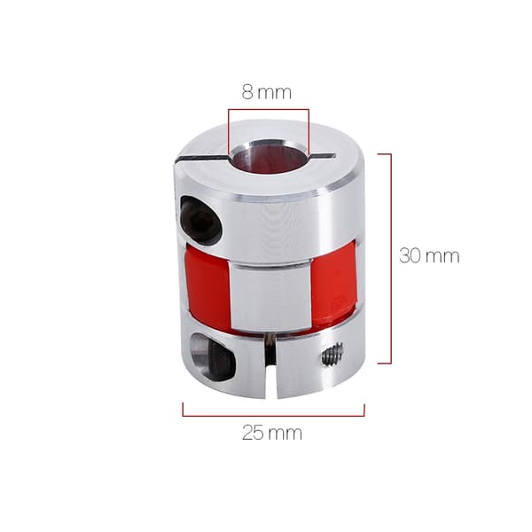 8 mm x 12 mm Fleksibel Plum Aksel Kobling CNC Stepper Motor Encoder