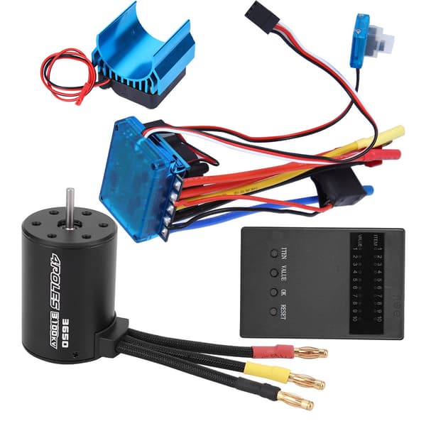 3650 3100Kv Børsteløs Motor ESC Combo med Programkort til 1 10 RC Bil 60A