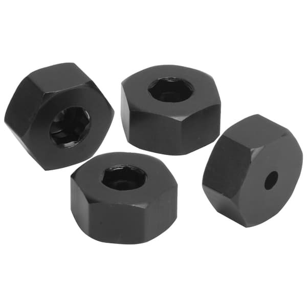 WPL D12 1/10 RC Lastbiler Sort - 4 stk 5 mm til 12 mm Hjulnav Hex Adapter
