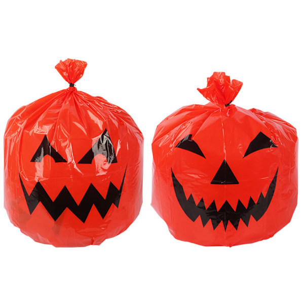4 Halloween ulkopihan roskapussin set (kaksi suurta roskapussia ja kaksi teippivaroituspussia),