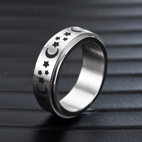 Men Finger Ring Utsökt Hip-hop Style Roterbar Portabel Knuckle Ring För fester A US 7