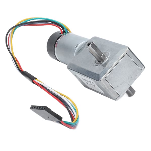 JGY 370 DC Gearmotor med Encoder 14mm Dobbelt Udgangsaksel 24V