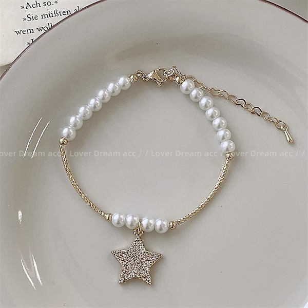 Halsband Pearl Star Stud Modesmycken Ac1135