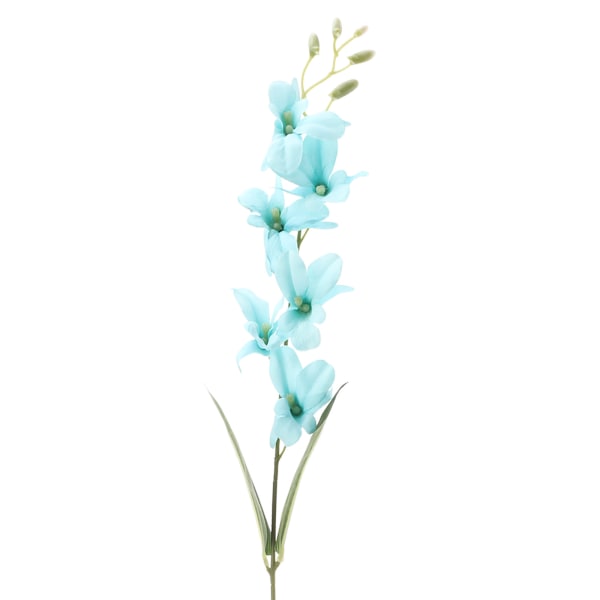 Enskild liten konstgjord orkidéblomma, speciell konstgjord orkidé för bröllop, 1 förpackning - Tiffany Blue