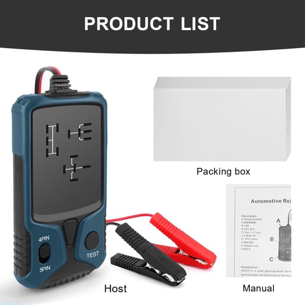 12V Bilbatteri Relæ Tester Elektronisk LED Indikator