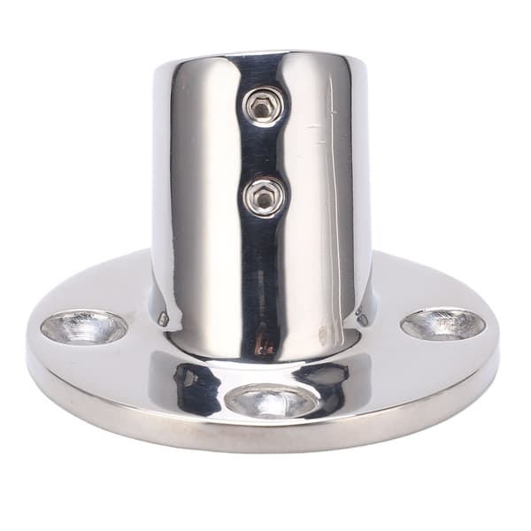 Båd Gelænder Rund Base Beslag 316 Rustfrit Stål Marine Hardware til 25mm/1in Rør 60°