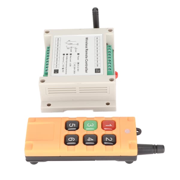 6CH 433MHz Multifunksjonell Fjernkontrollbryter Relé for Elektriske Dører Vinduer Industri DC12‑36V