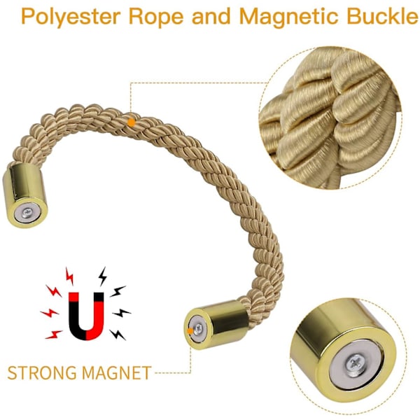 Biff sena gardin magnetspänne, gyllene*2, 2st