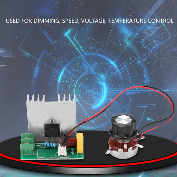 4000W 40A 0-220V AC Motor Hastighedsregulator Spændingsregulator LED Lysdæmper