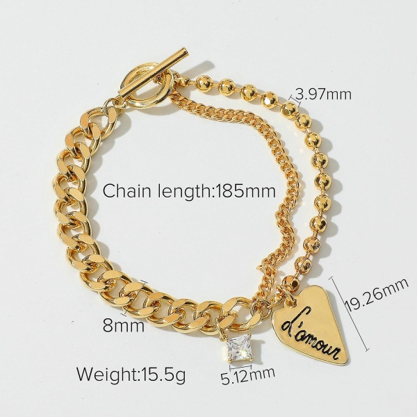 Armbånd Firkantet Daily Outfit Metallic Element B1508