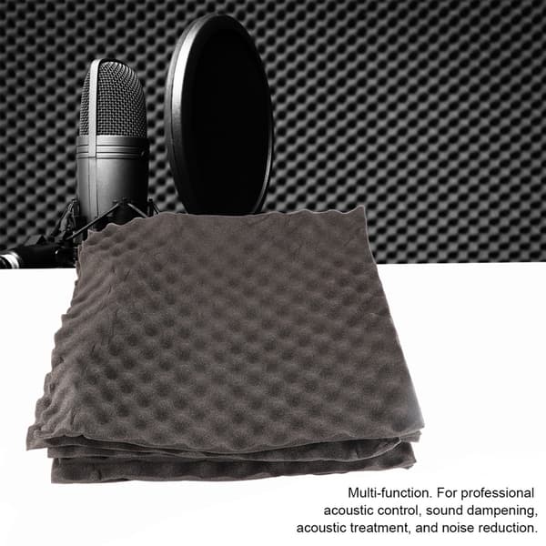 Akustikskum Panel Studio Ljudabsorption Väggbehandling Svart 6-pack