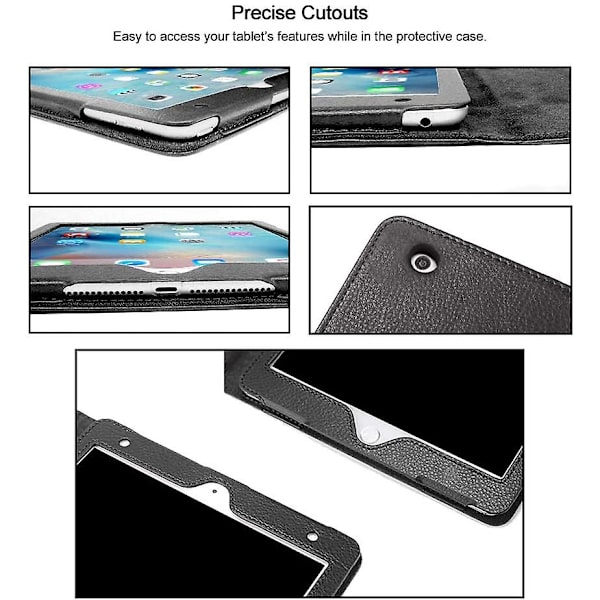iPad tablet cover med stativ, sort