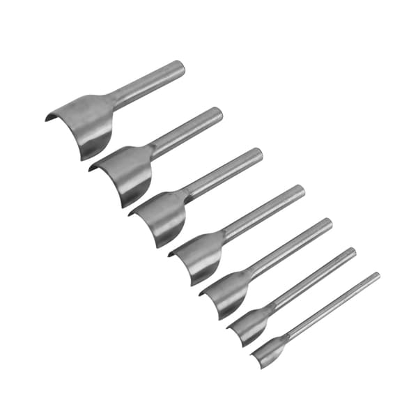 DIY-lærhåndverk halvrund stansebelteendestykker (7 stk)