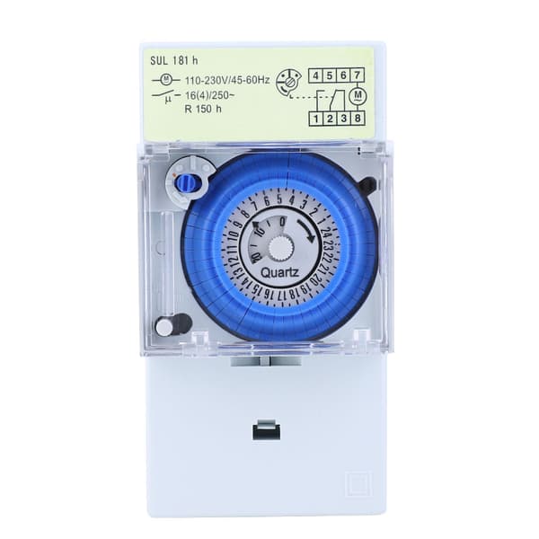 SUL181h Mekanisk Timer 24 Timer Kvarts Motor Timer Switch Relæ 110 230VAC 16A
