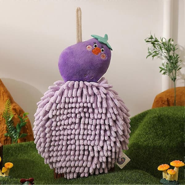 Chenille håndklæder, hurtigtørrende, absorberende, hængende håndklædebold, blødt, fluffy, absorberende mikrofiberhåndklæde Orange