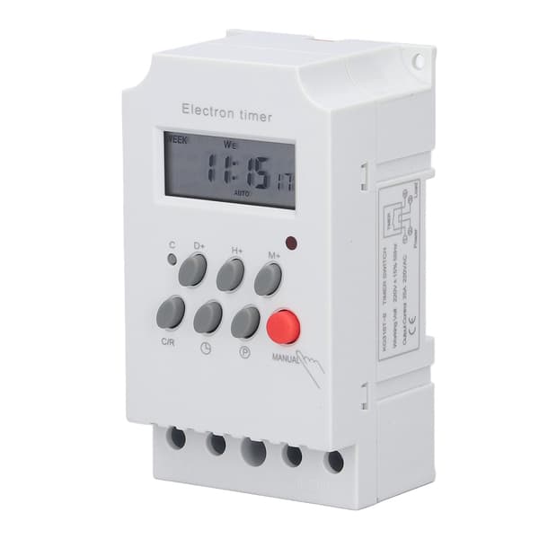 DIN-skinne elektronisk timer-kontakt LCD mikrocomputer intelligent controller KG316TII 220V AC