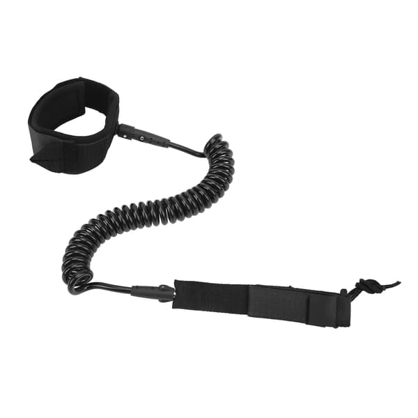 Justerbar Elastisk TPU Surfbræt Leash 8ft 2.44m Sort Indpakket Ankelstrop til Paddleboards Longboards