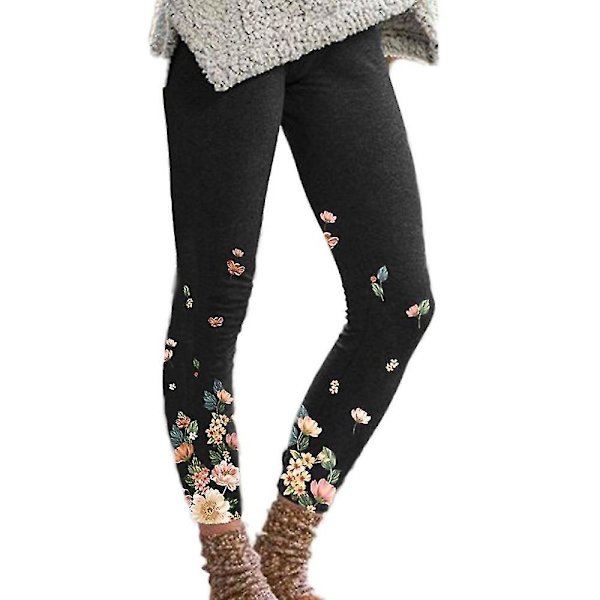 Naisten Casual Yoga Thermal Leggingsit Grey XL