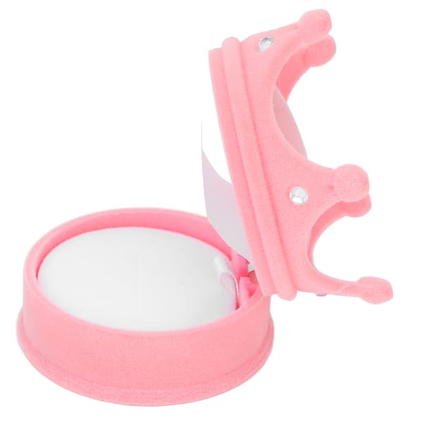 Lys Rosa Reise Smykkeskrin Flocking Bryllupsring Etui Gave