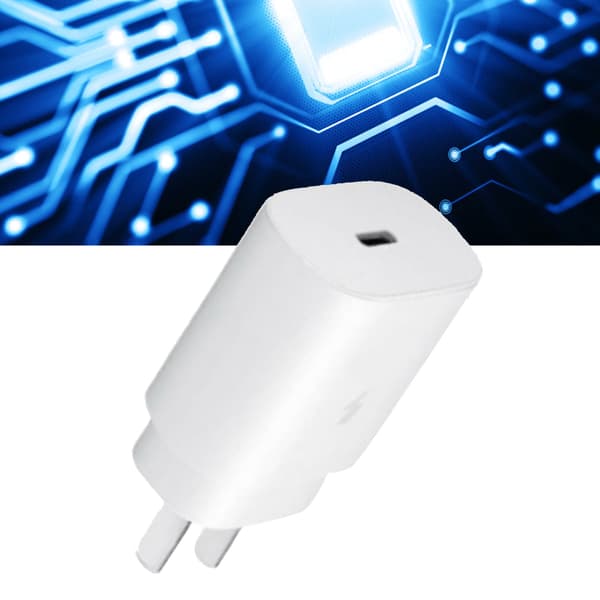 25W PD USB C vægoplader Superhurtig opladerblok til Samsung Note10 S20 US-stik Hvid