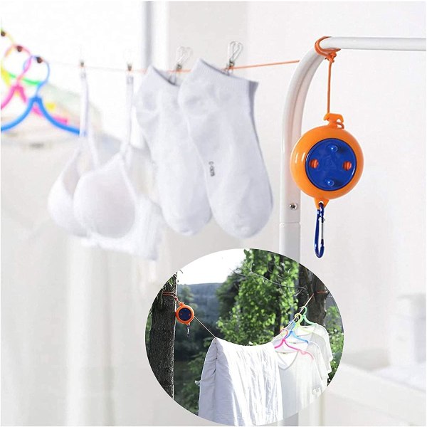 Bärbar campingklädstreck Justerbar klädstreck Reseklädstreck Utomhusklädstreck Elastisk klädstreck Infällbar klädstreck för resor