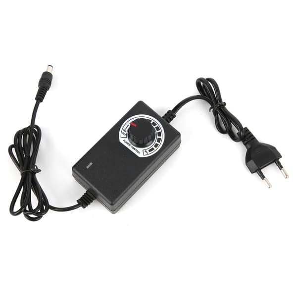 DC Motor Hastighetskontroller Justerbar Strømforsyningsadapter EU-plugg 100V til 240V
