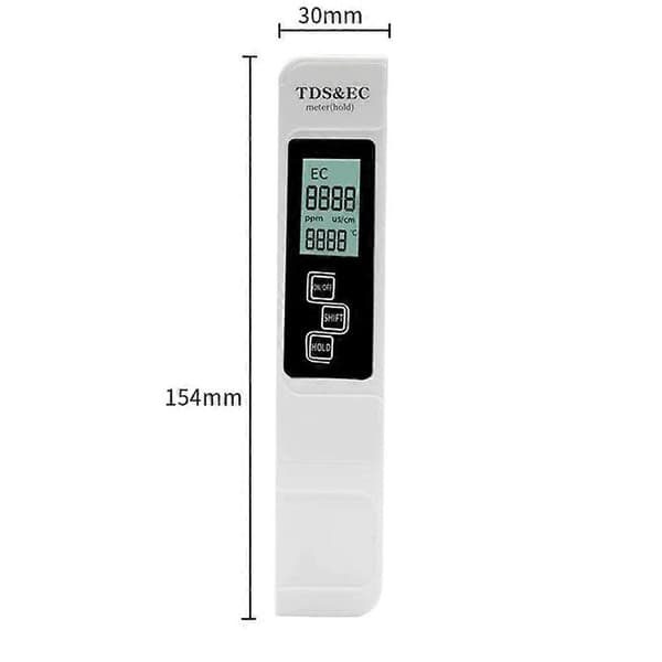 Digital vannkvalitetstester LCD-skjerm vanntestmåler for hjemmet Blue Backlight