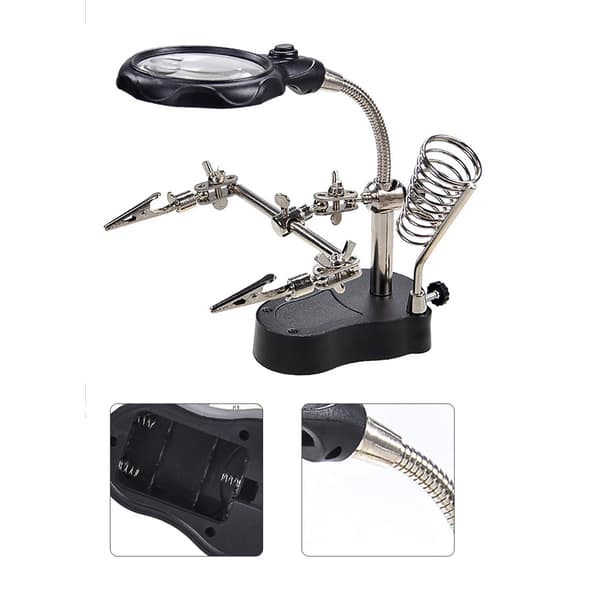 LED Lup Lampe Loddestation med Ekstra Clips til Hardware Reparation