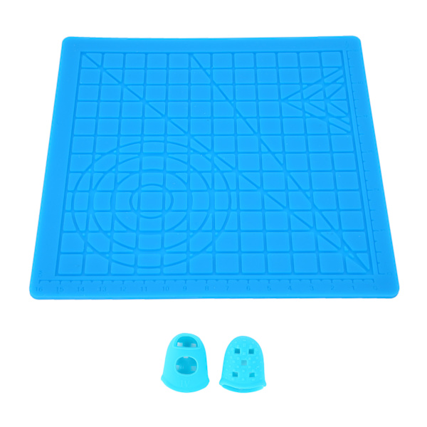 3D Design Mat Slitstark Elastisk Flexibel Bekväm Silikon Mall Pad Finger Caps