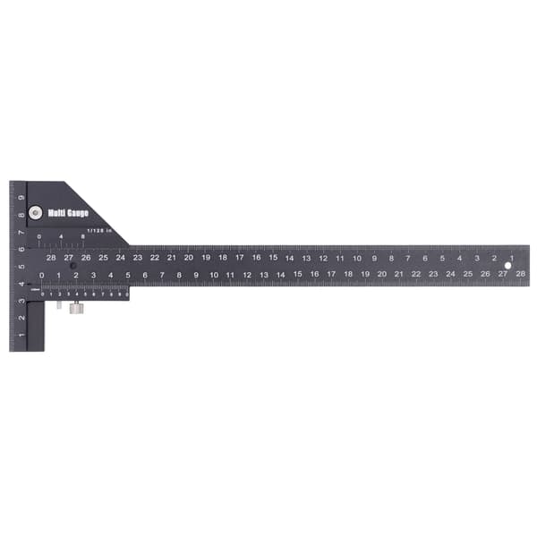 T-formet multifunksjonell trebearbeidingslinjal for ribbemerking