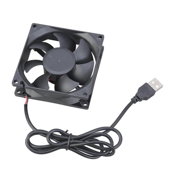 Stille 5V USB blæser med høj luftstrøm til 3D-printer PC CPU 80x80x25mm Flerfarvet Multicolor