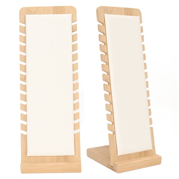 Bambu Professionel Smykke Display Stand Halskæde Armbånd Holder Organizer