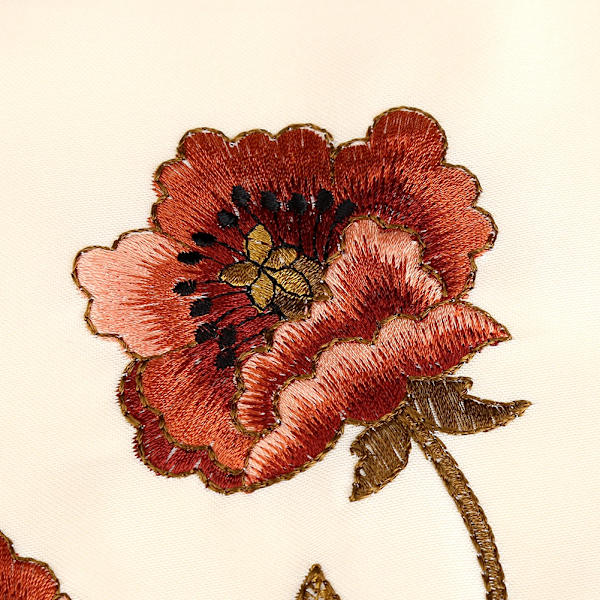 Hul Broderte Blomsterbordløper Rektangulær Duk Utklippsdekor