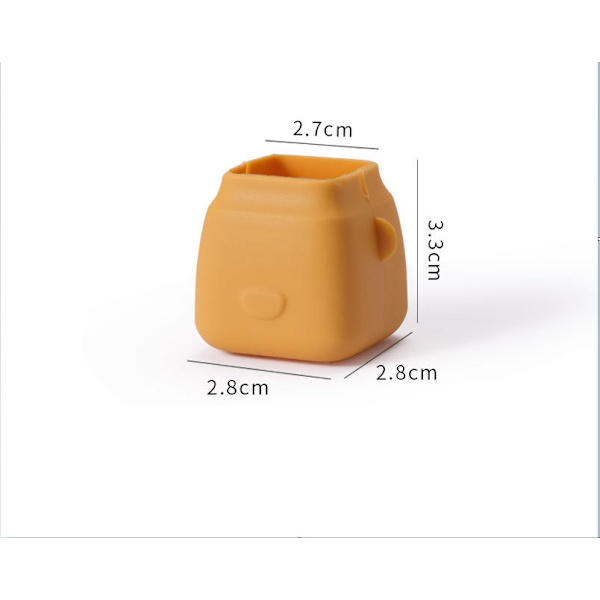 Mute silikone bord- og stolebetræk skridsikkert og slidstærkt stolebetræk 8 stk (lille gul firkant 8 pakker),