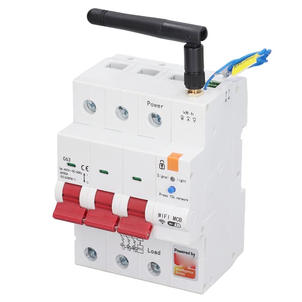 WiFi Fjärrkontroll Timer Switch 3P 63A Smart Läckagebrytare AC400V