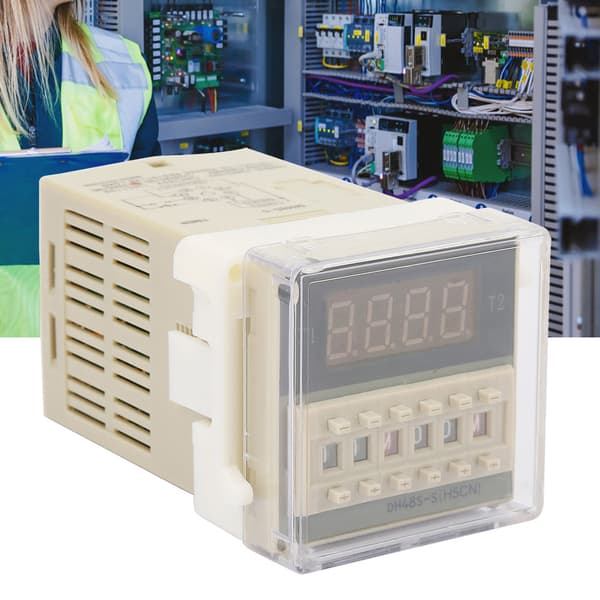 DH48S S 2Z Hållbart LCD-skärm Tidsfördröjningsrelä 8-stift 0.1S 99H 24VAC DC