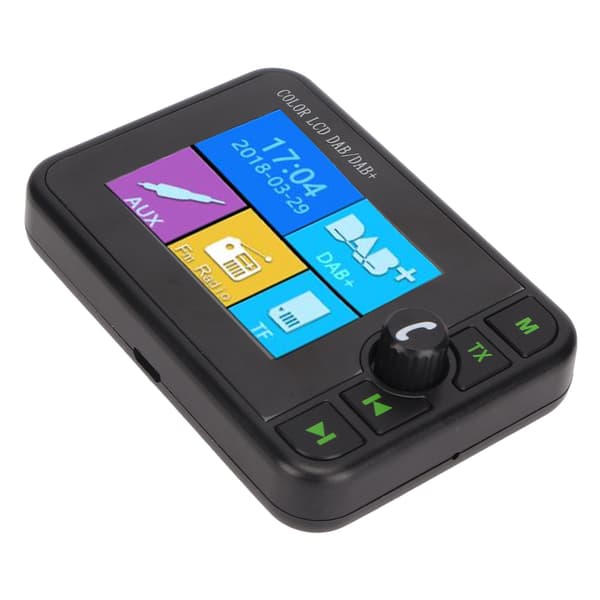 Bluetooth Digital Bilmodtager DAB DAB+ FM Håndfri 2,4 tommer LCD Farveskærm 3,5 mm Jack