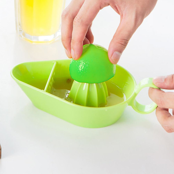 Bærbar plastkøkken frugt manuel juicer citronpresser appelsinjuicemaskine