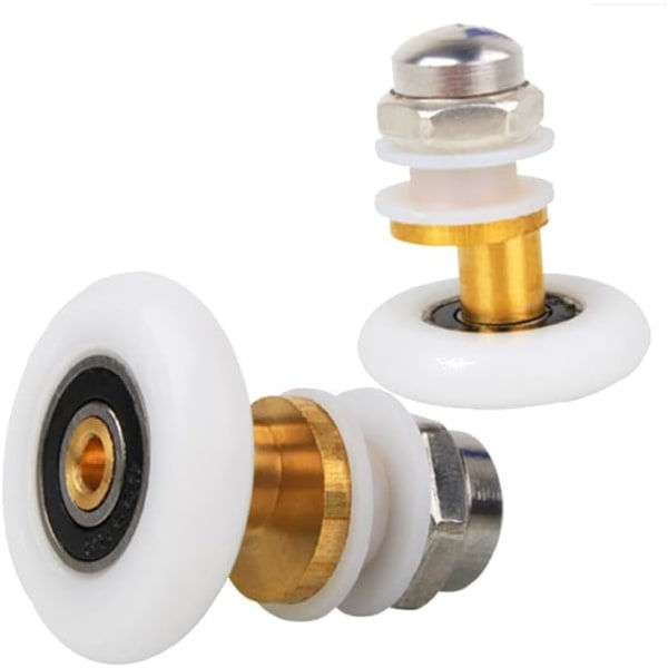 Duschrulle 4 dele Duschdörrsrulle Skjutdörrshjul til duschdørrulle (23 mm)