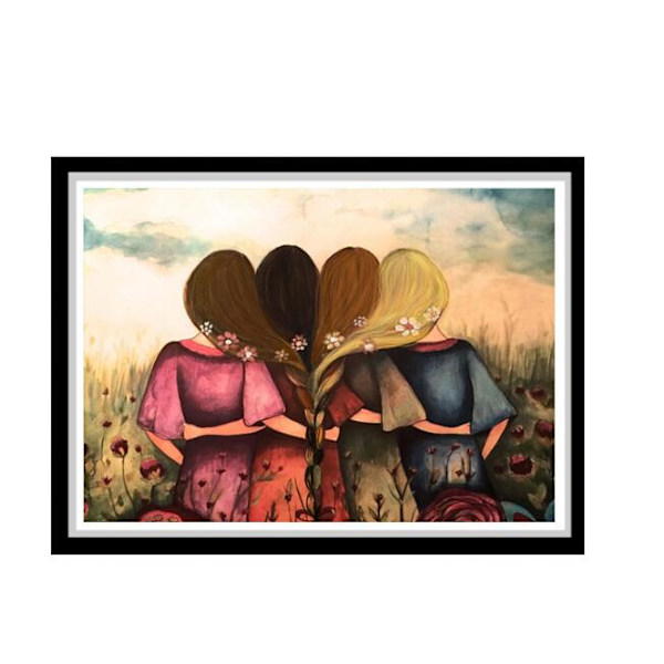 Sarjakuva sisar diamond painting (30x40cm)