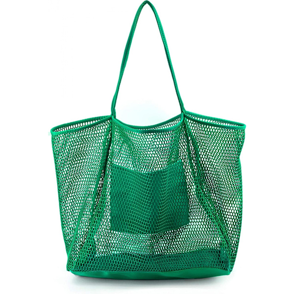 Mesh Beach Tote Dame Skulder Håndtaske A916-624 Green