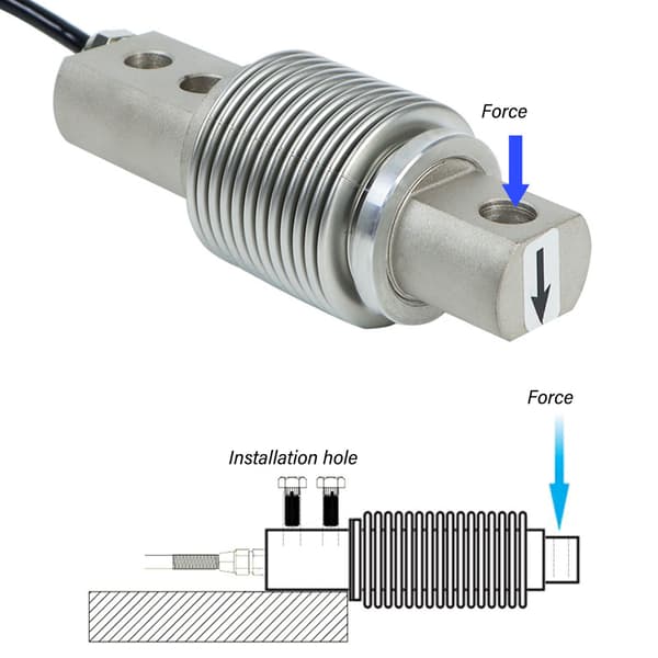 Lastcelle 300kg Load Cell Rustfritt Stål Cantilever Beam Vekt Sensor Plattformvekt 5V til 15V