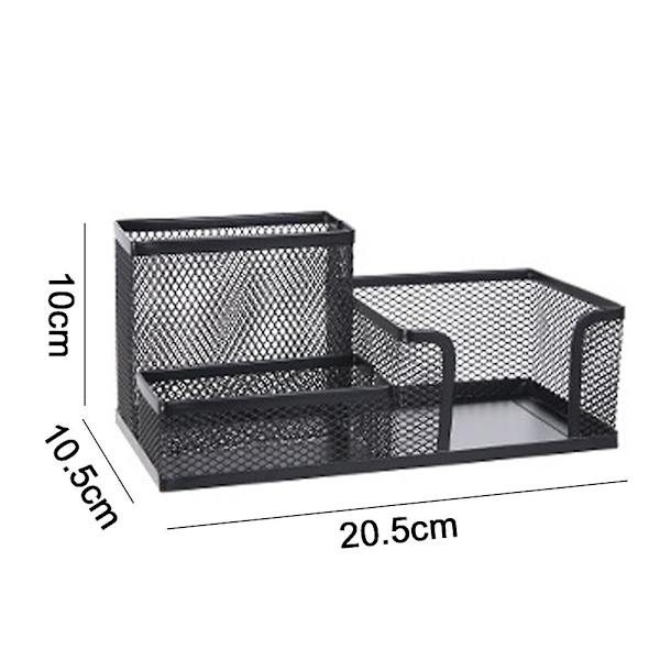 Organizer Multifunktionell metallpenna Desktop Organizer Hållare för kontorsmaterial Black