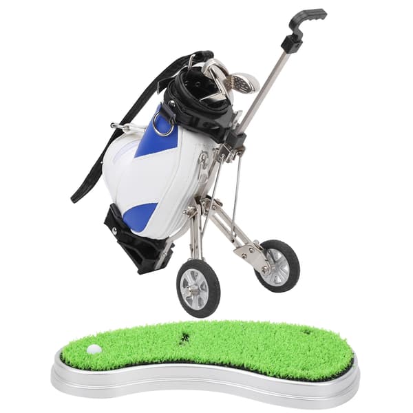 Zinklegering Golf Pen Sæt 3 Kuglepenne Mini Taske Blå Hvid Base